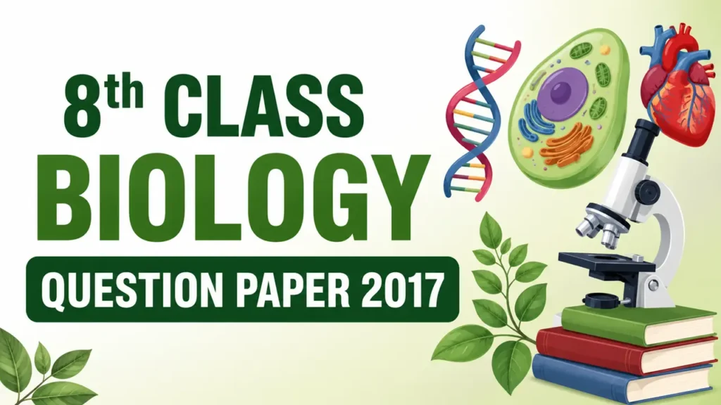 8th class biology question paper 2017