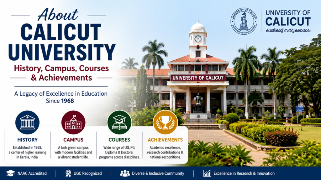 About Calicut University History, Campus, Courses & Achievements
