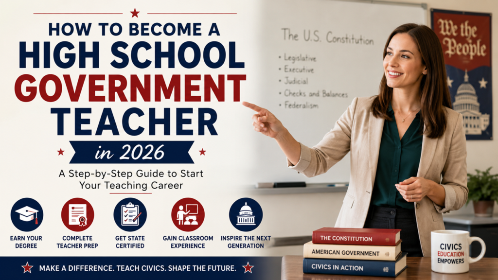 How to Become a High School Government Teacher​ in 2026