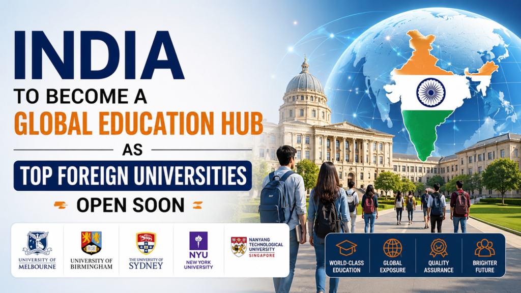 India to Become a Global Education Hub as Top Foreign Universities Open Soon