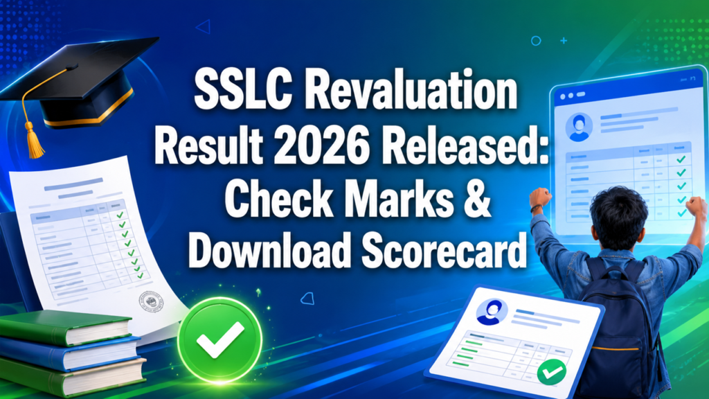 SSLC Revaluation Result 2026 Released Check Marks & Download Scorecard