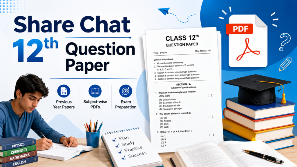 Share Chat 12th Question Paper