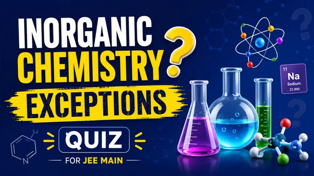 create a quiz on inorganic chemistry exceptions to help me revise for my jee main exam.