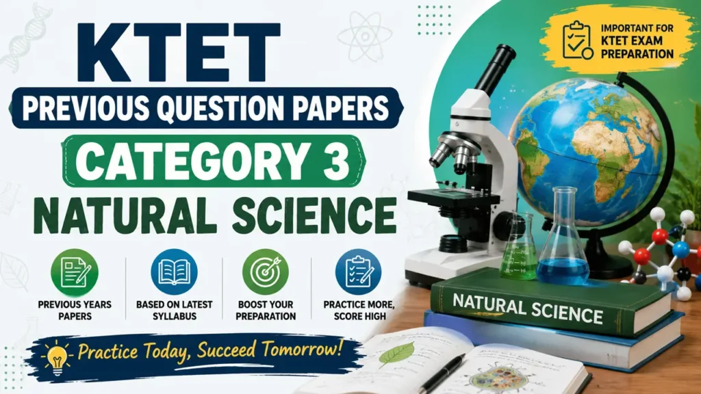 ktet previous question papers category 3 natural science