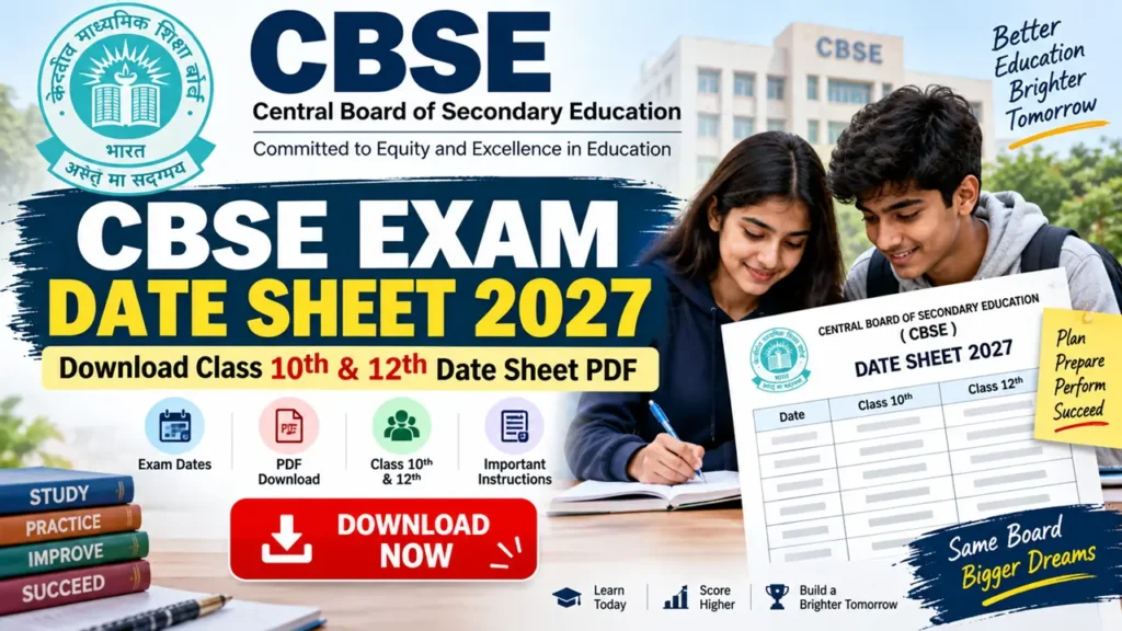 CBSE Exam Date Sheet 2027